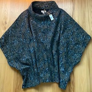 World Market wool blend cape poncho sweater shrug one size NWT